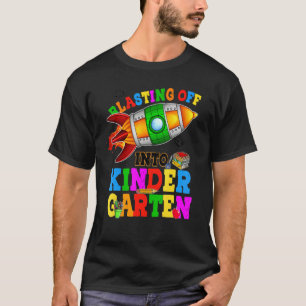 Blasting Off Into Kindergarten Back To School Boy T-Shirt