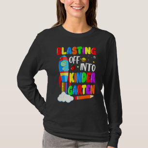 Blasting Off Into Kindergarten Back To School Boy T-Shirt