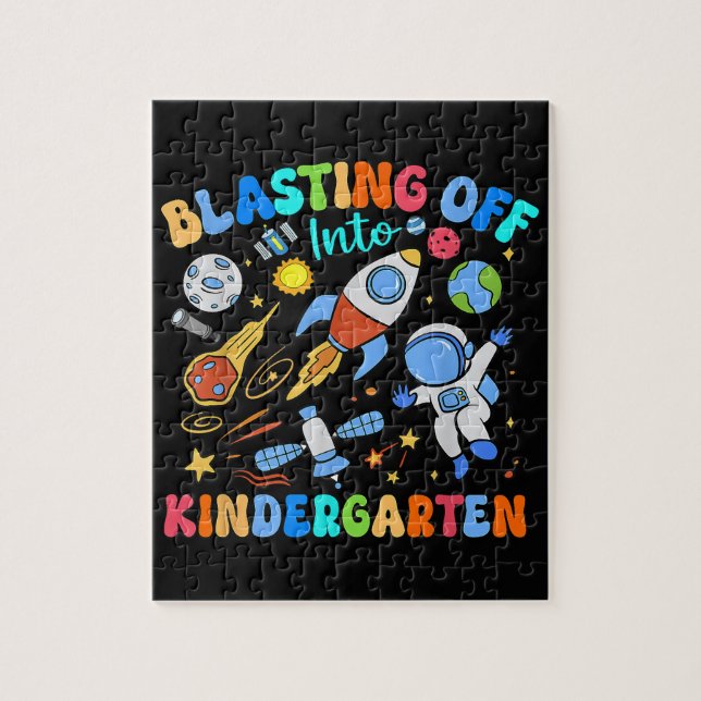 Blasting Off Into Kindergarten Back To School Jigsaw Puzzle (Vertical)