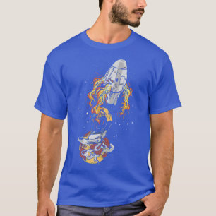 Blasting Off Into Space Astronaut Astral Cosmic Fo T-Shirt