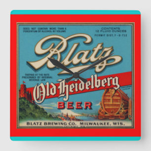 Blatz Old Heidelberg Beer Wall Clock