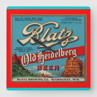 Blatz Old Heidelberg Beer Wall Clock