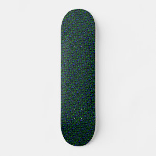 Blau grün Psycho Muster Skateboard