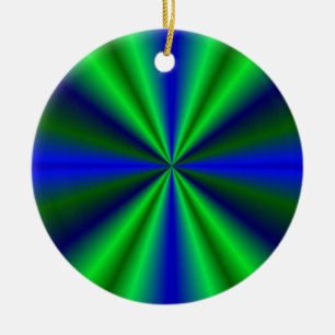 blau grün Regenbogen Ceramic Ornament