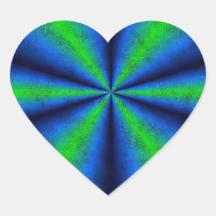 blau grün Regenbogen in Elefantenhaut leder Optik Heart Sticker