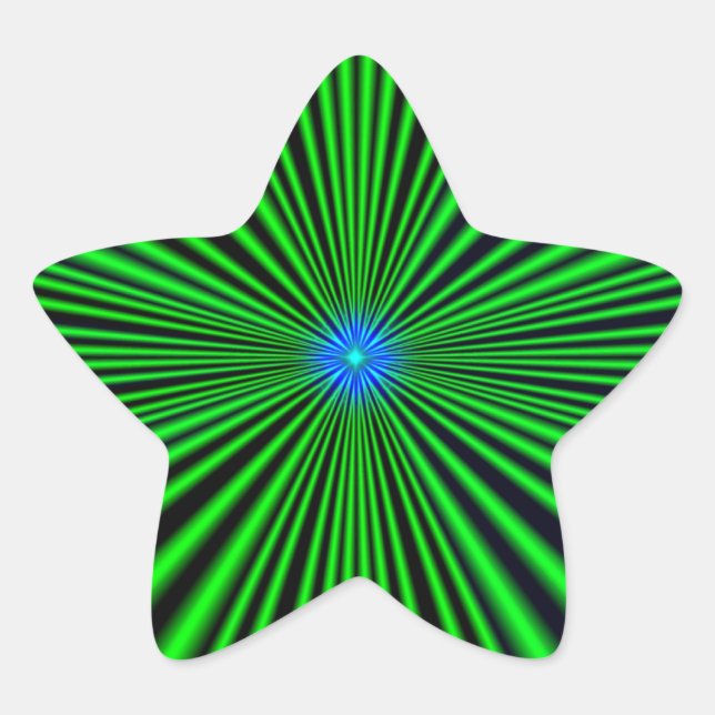 Blau - grüne Stern Star Sticker (Front)
