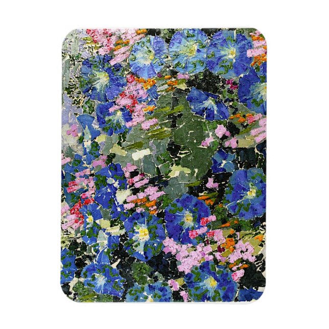 Blau Widen, colourful artwork by Augusto Giacomett Magnet (Vertical)