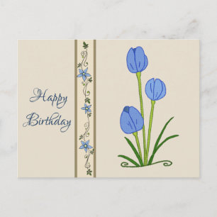 Blaue Blüten Postcard