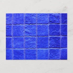 Blaue Fliesen Hintergrund Postcard