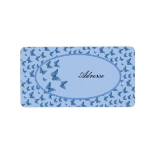 Blaue Punkte Adressaufkleber Label