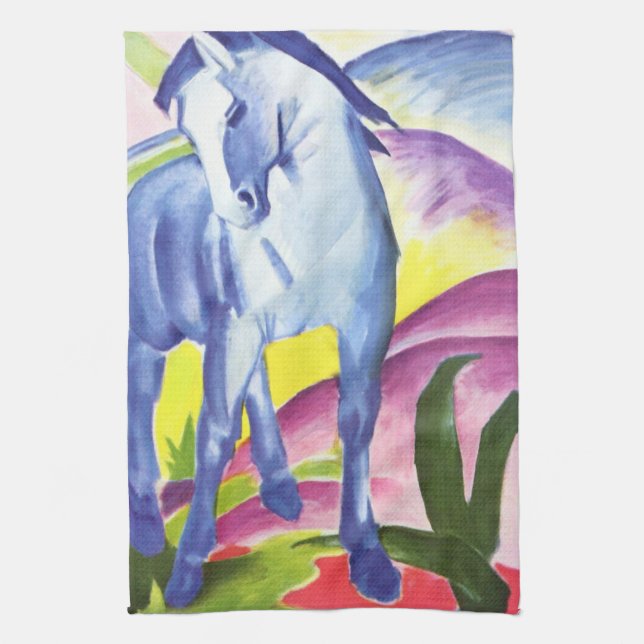 Blaues Pferd I by Franz Marc Kitchen Towel (Vertical)