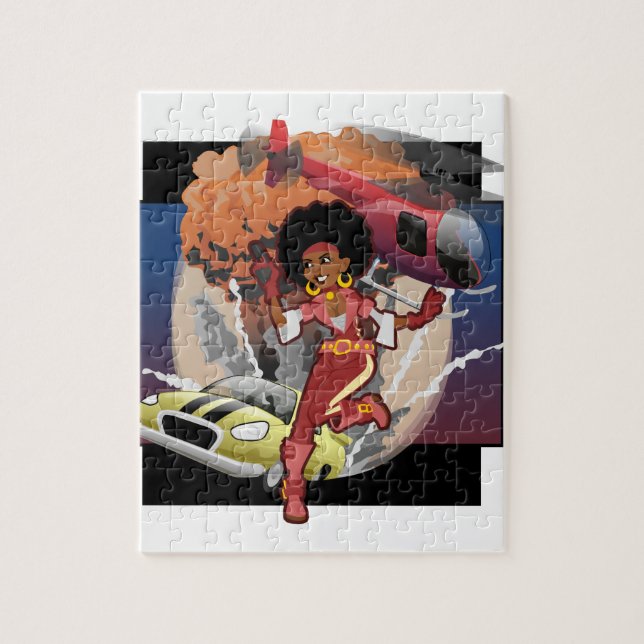 blaxploitation afro spy jigsaw puzzle (Vertical)