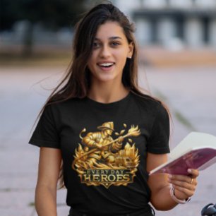 Blaze Crest: Iconic Emblem of Firefighters T-Shirt