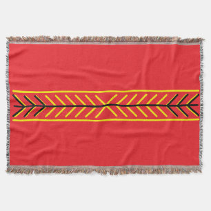 Blaze Mark Red Throw Blanket  Murugi Home 