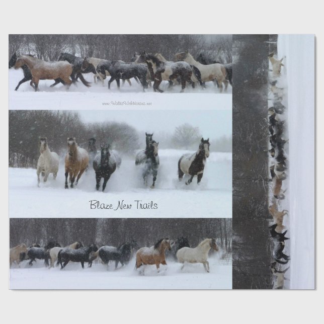 Blaze New Trails Horse Wrapping Paper (Flat)
