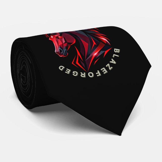 BlazeForge Horse Men's Tie (Rolled)