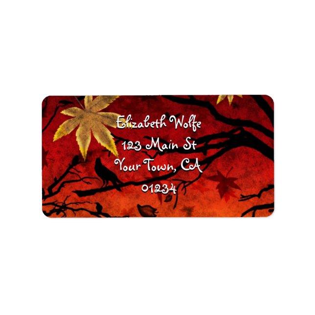 'Blazing Autumn' Label (Front)