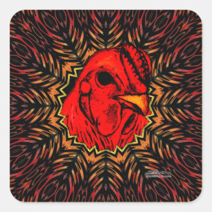 Blazing Brahma Square Sticker