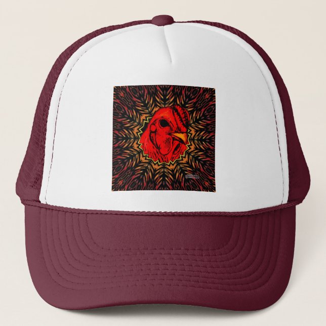 Blazing Brahma Trucker Hat (Front)