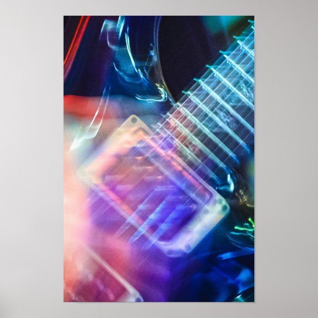 Blazing Electric Guitar Poster (Front)
