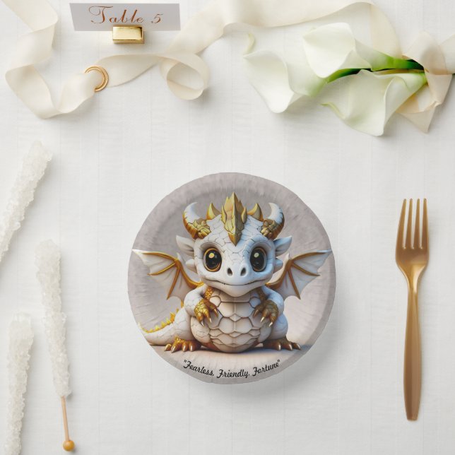 "Blazing Ember" Paper Plate (Wedding)