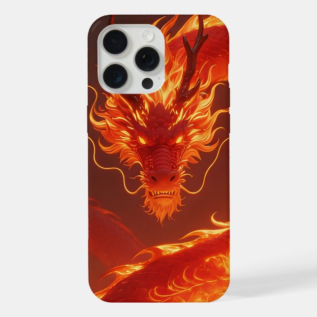 Blazing Fire Dragon | Mythical Flame Dragon Fantas iPhone Case (Back)