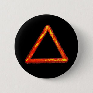 Blazing Fire Element Alchemy Symbol 6 Cm Round Badge