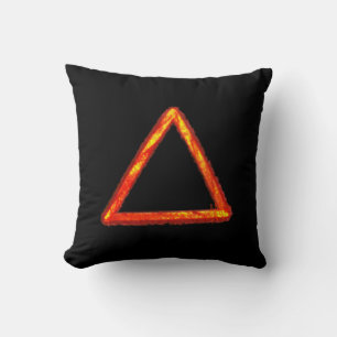 Blazing Fire Element Alchemy Symbol Cushion