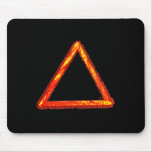 Blazing Fire Element Alchemy Symbol Mouse Pad