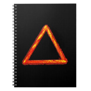 Blazing Fire Element Alchemy Symbol Notebook