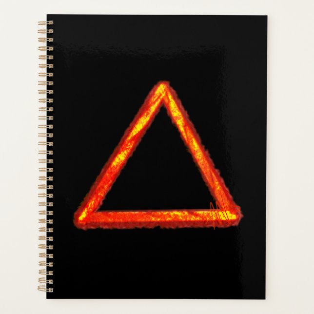 Blazing Fire Element Alchemy Symbol Planner (Front)