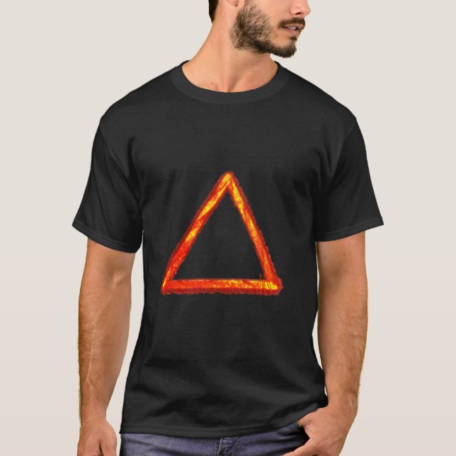 Blazing Fire Element Alchemy Symbol T-Shirt (Front)