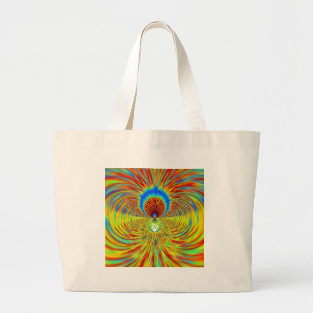 Blazing Fire Graphic designer Large Tote Bag (Front)