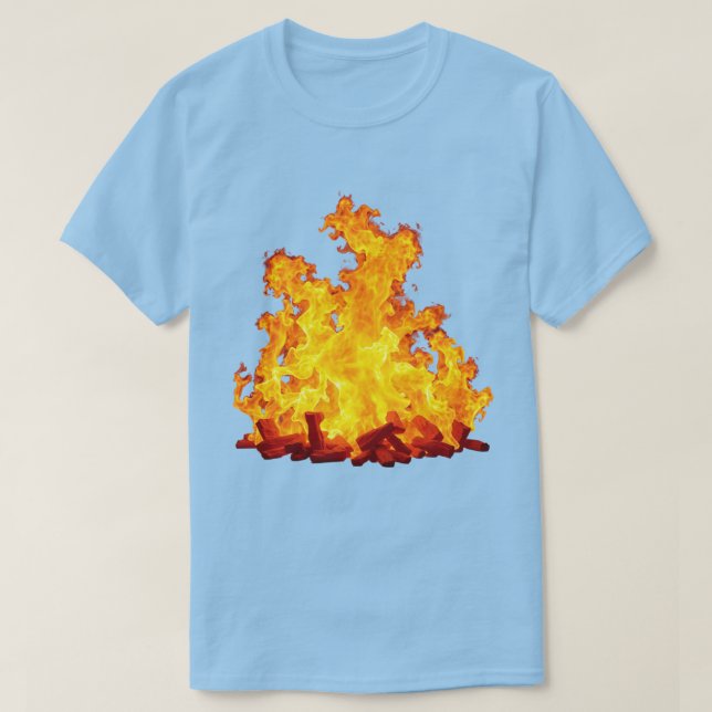 Blazing Fire  Men's Basic T-Shirt (Design Front)