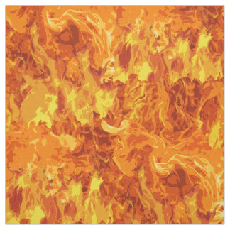 Blazing Fire Pattern Fabric