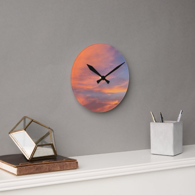 BLazing FireSky Round Clock (Office)