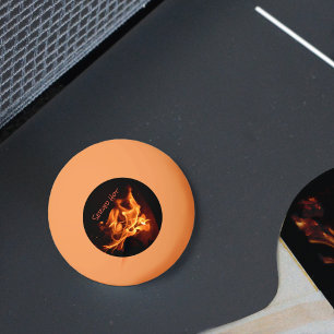 Blazing Flames Fire Served Hot Personalised Ping Pong Ball