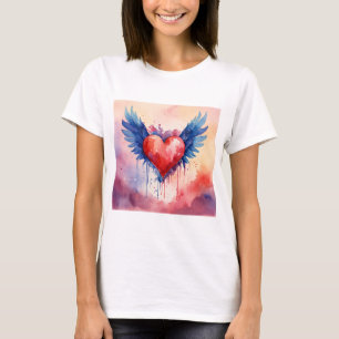 "Blazing Love: Pink Heart Sticker Design" T-Shirt