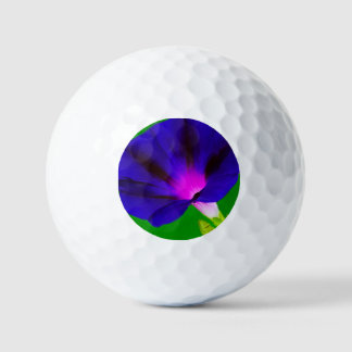 Blazing Purple-Pink Floral Golf Balls