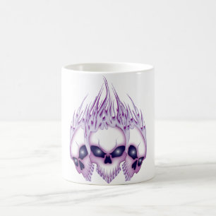 Blazing Purple Skull Coffee Mug