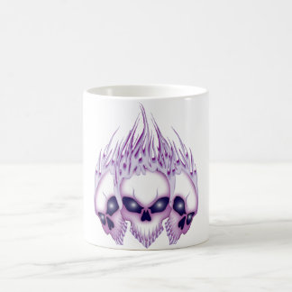Blazing Purple Skull Coffee Mug