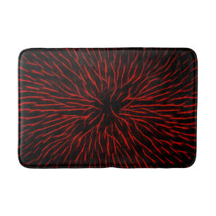 Blazing Red Hot Fire Sparkler Abstract Bath Mat