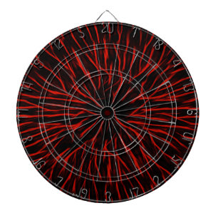 Blazing Red Hot Fire Sparkler Abstract Dartboard