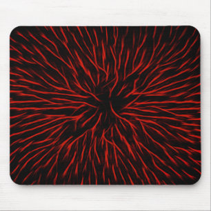 Blazing Red Hot Fire Sparkler Abstract Mouse Pad