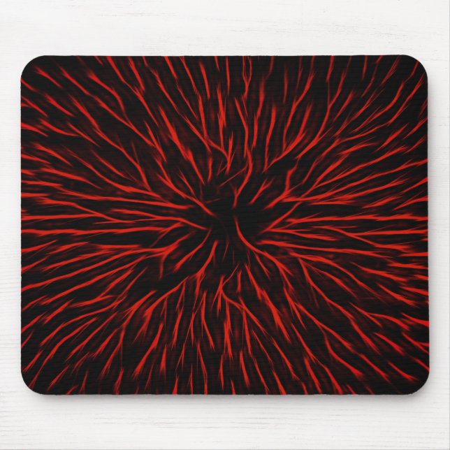 Blazing Red Hot Fire Sparkler Abstract Mouse Pad (Front)