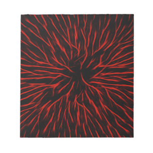 Blazing Red Hot Fire Sparkler Abstract Notepad