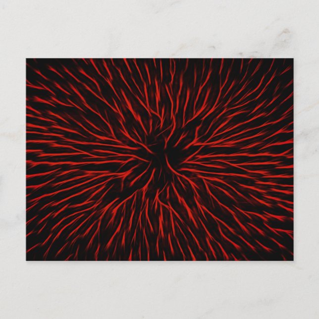 Blazing Red Hot Fire Sparkler Abstract Postcard (Front)