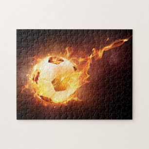 Blazing Soccer Ball Fire - Puzzle