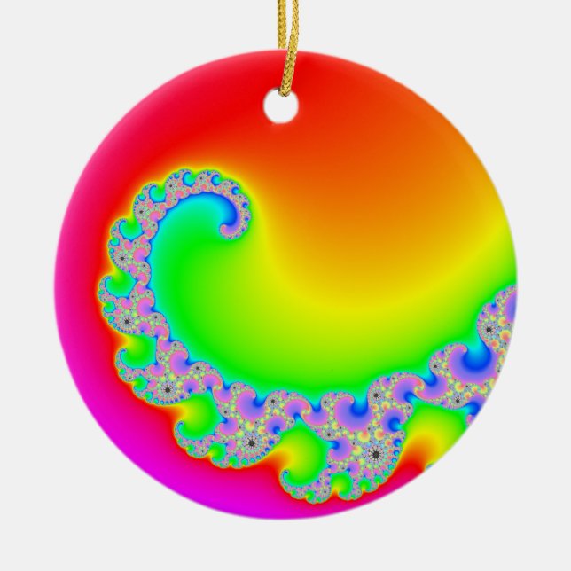 Blazing Sun Ceramic Ornament (Front)