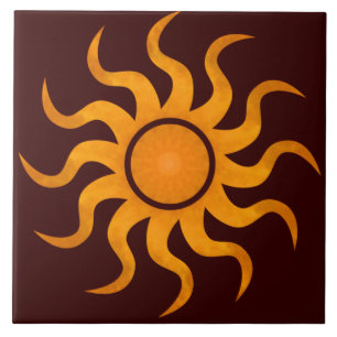 Blazing Sun Chocolate Brown Tile - Large